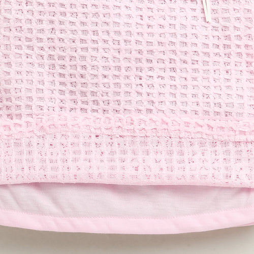 Pink Textured Sleeveless Top TG6367