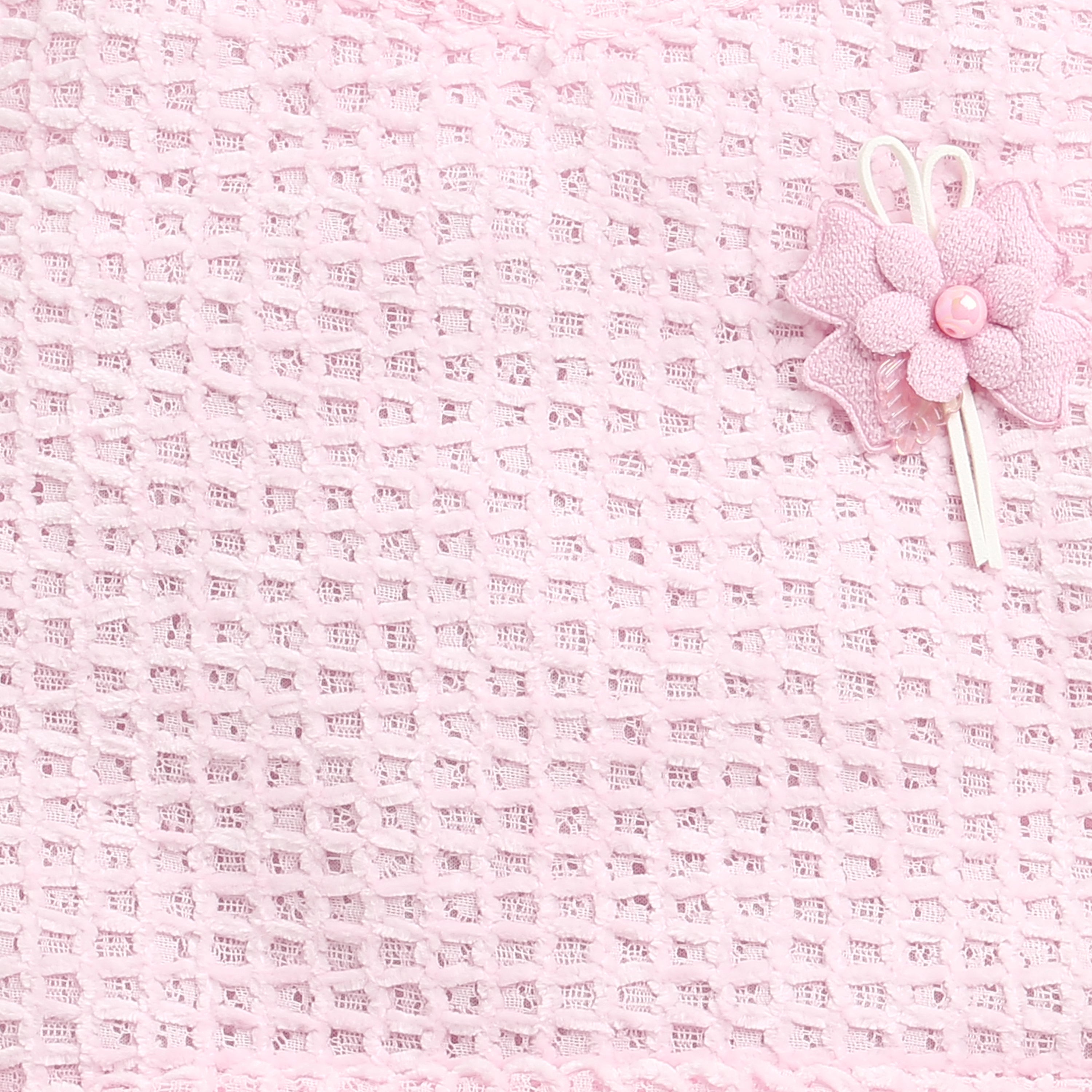 Pink Textured Sleeveless Top TG6367