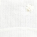 White Textured Sleeveless Top with Floral Applique TG6367