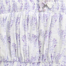 Lavender Floral Smocked Tie-Up Top with Shoulder Bows TG6376