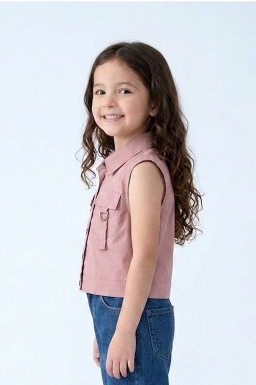 Sleeveless Onion Pink Vest Top TG6414