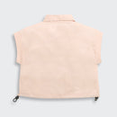 Tiny Girl Extended Sleeves Solid Pocket Detail Top - Peach