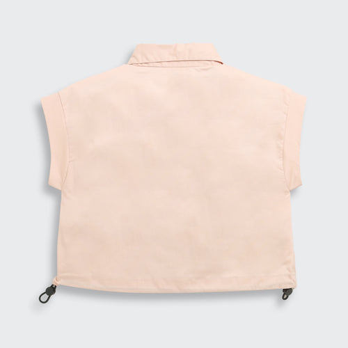 Peach Collar Casual Top TG6415