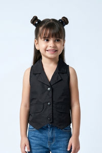 Black Sleeveless Top TG6416