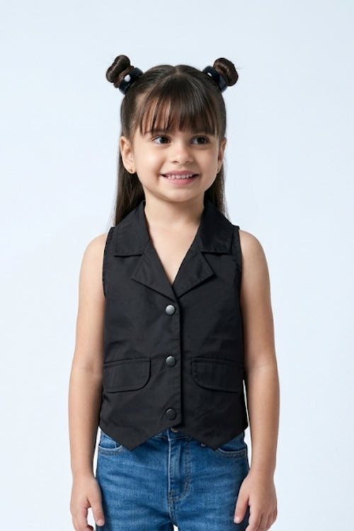 Black Sleeveless Top TG6416