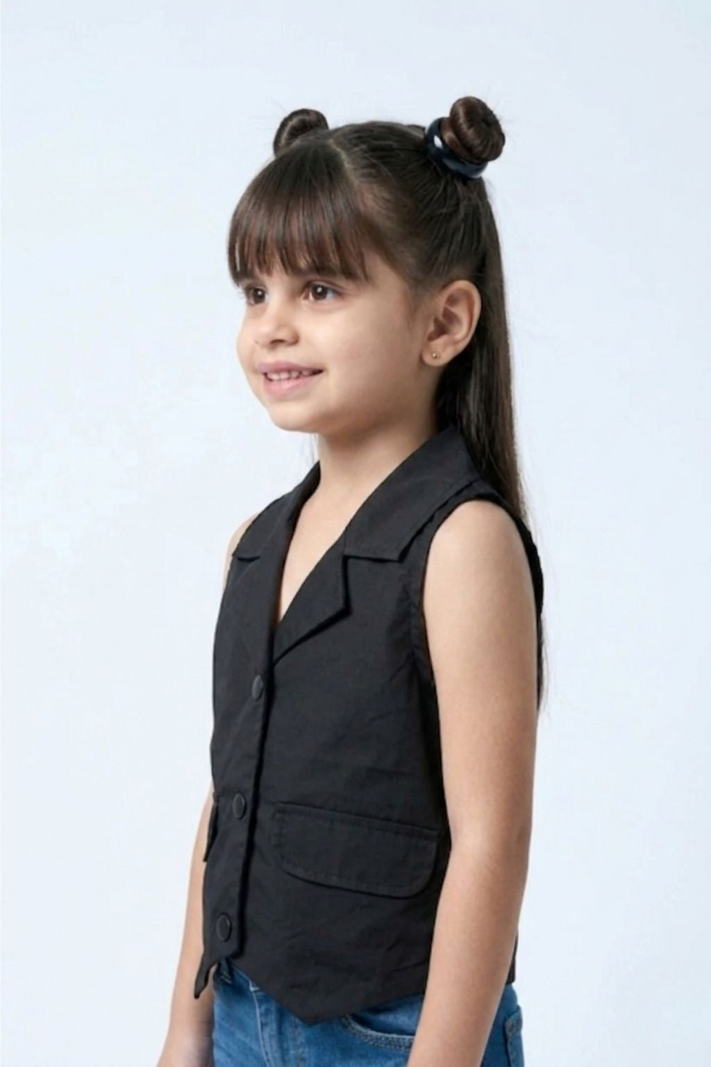 Black Sleeveless Top TG6416