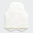 White Tailored Waistcoat Top TG6416