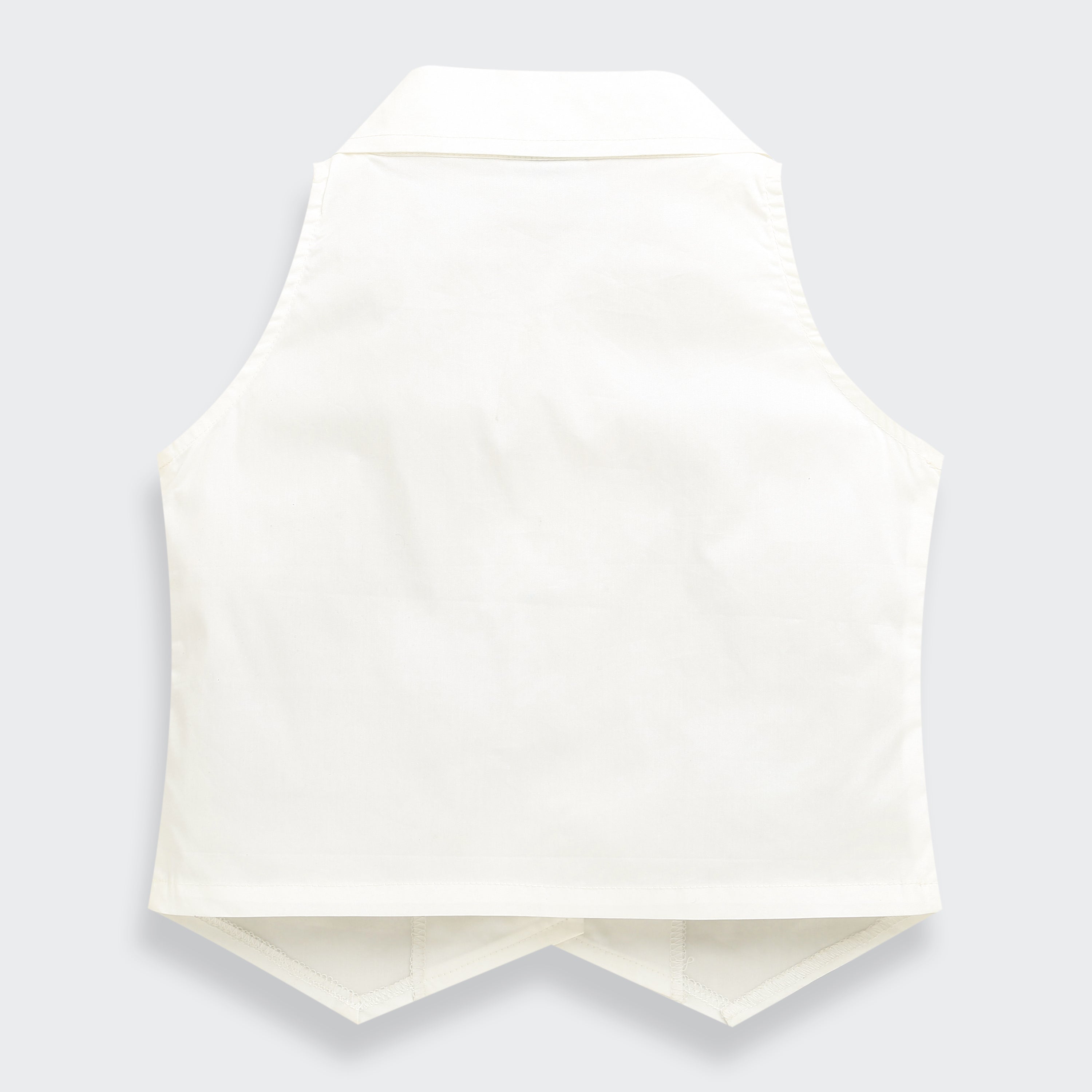 White Tailored Waistcoat Top TG6416