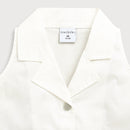 White Tailored Waistcoat Top TG6416