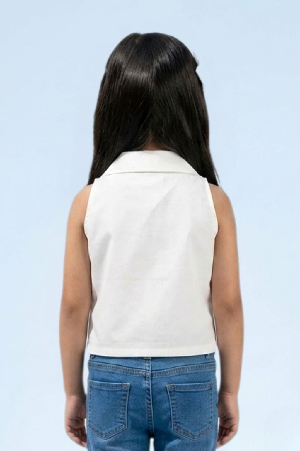 White Tailored Waistcoat Top TG6416