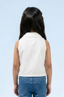 White Tailored Waistcoat Top TG6416
