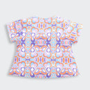 Multicolor Retro Print T-Shirt TG6419