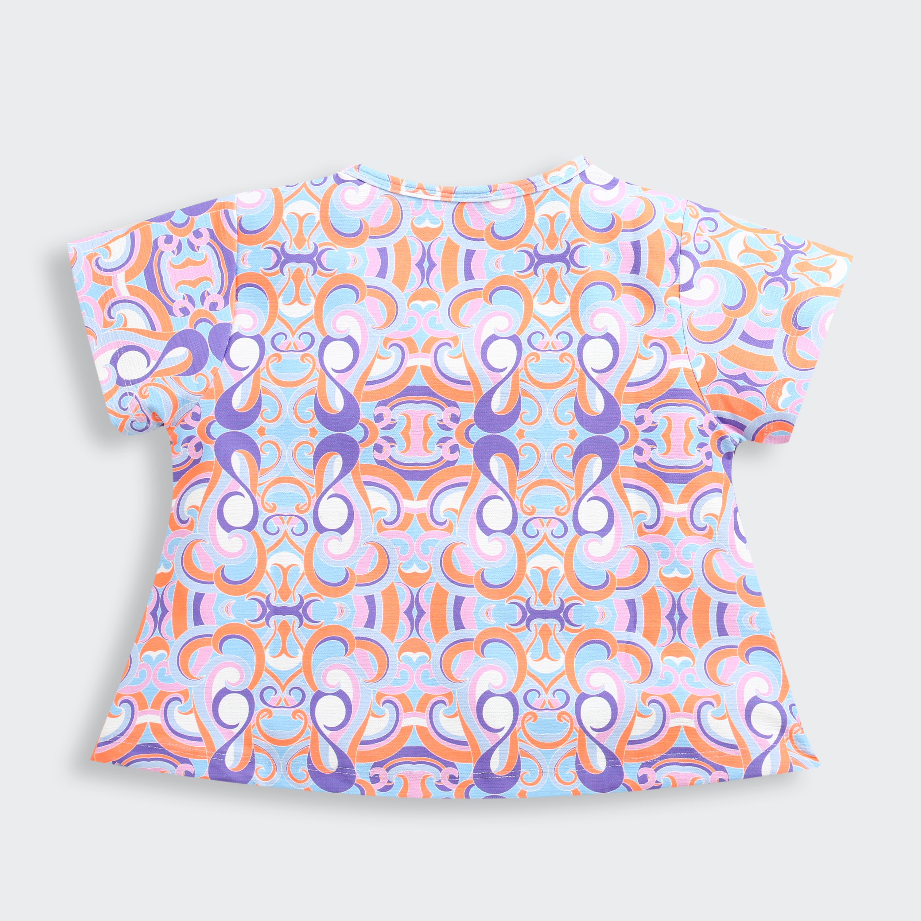 Multicolor Retro Print T-Shirt TG6419