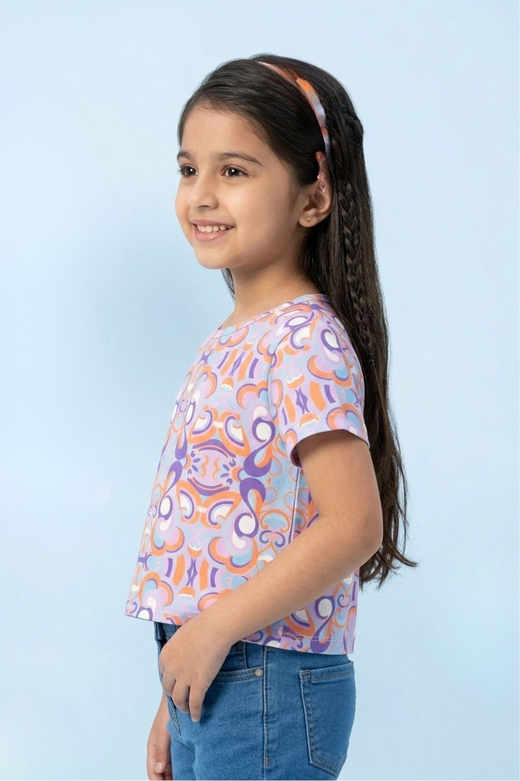 Multicolor Retro Print T-Shirt TG6419