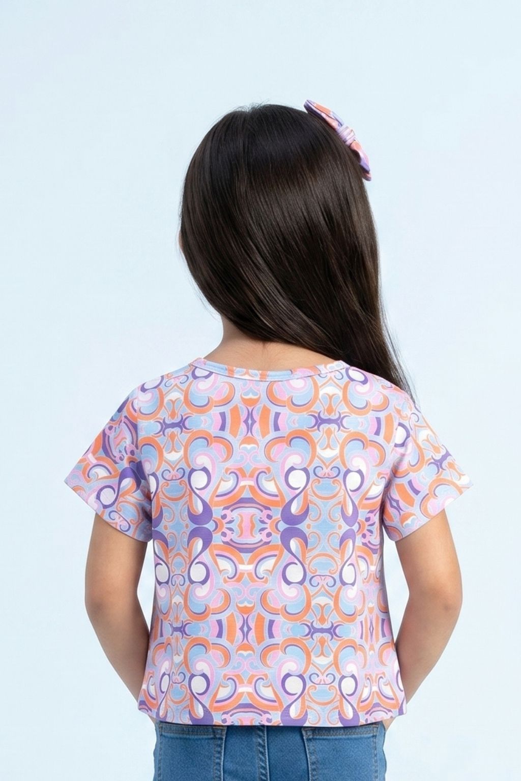 Multicolor Retro Print T-Shirt TG6419