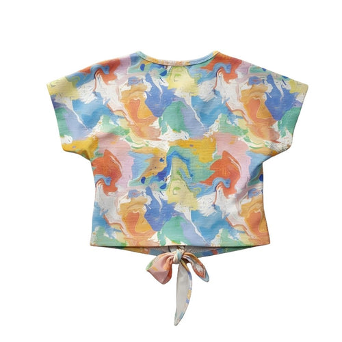 Pastel Abstract Tie-Up Top TG6420