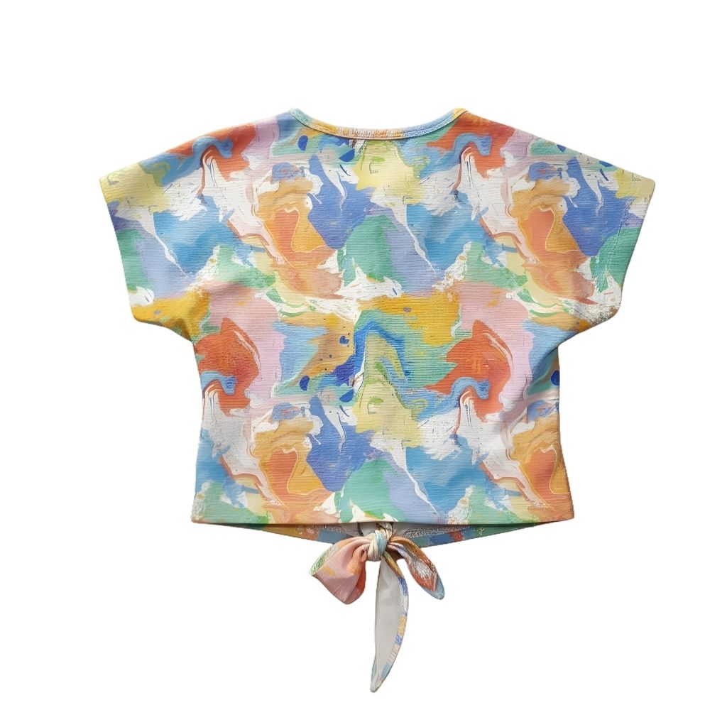 Pastel Abstract Tie-Up Top TG6420