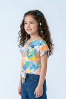 Pastel Abstract Tie-Up Top TG6420