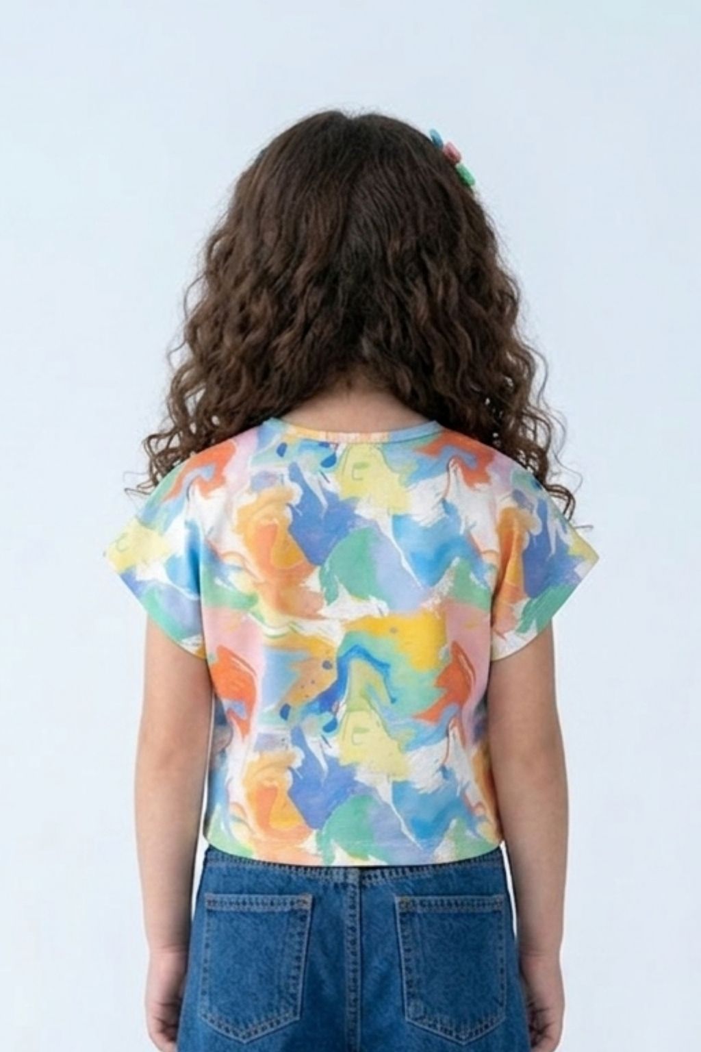 Pastel Abstract Tie-Up Top TG6420
