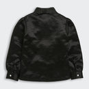 Black Satin Top with Lace Collar TG6450