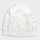 Tiny Girl Off-White Satin Top with Lace Collar
