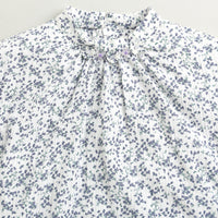 TinyGirl Blue Floral Printed Ruffle Sleeve Top for Girls