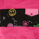 TinyGirl Pink Sequin Smile & Hearts Sweatshirt for Girls