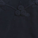 TinyGirl Navy Blue Textured Floral Sweatshirt for Girls