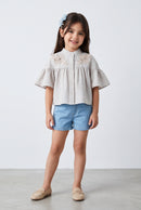 Off-White Embroidered Top TG6521