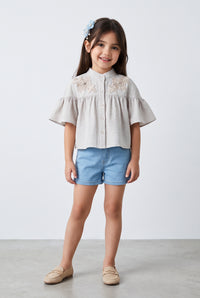 Off-White Embroidered Top TG6521