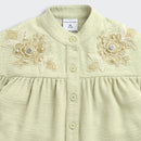 Sage Green Embroidered Top TG6521