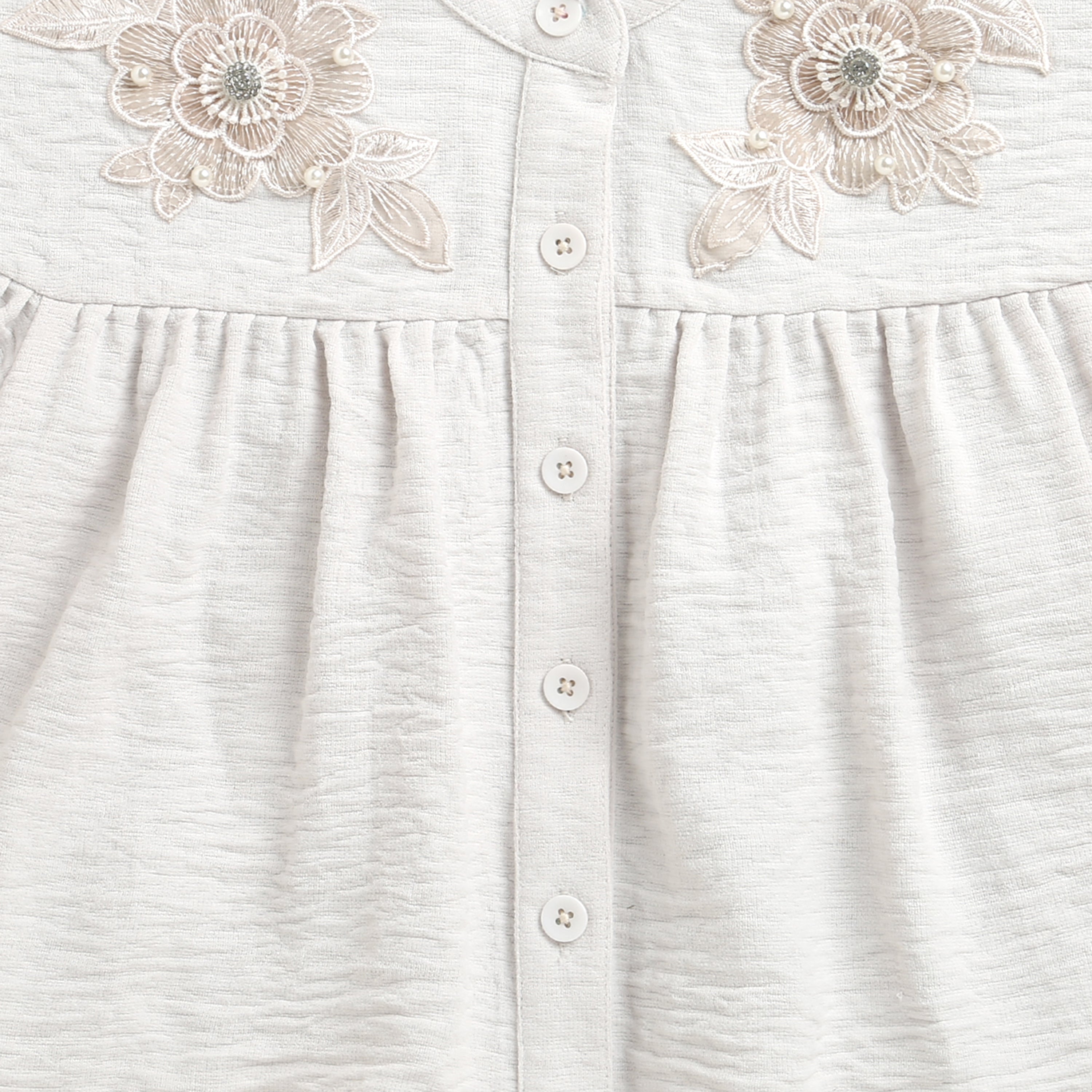 Off-White Embroidered Top TG6521