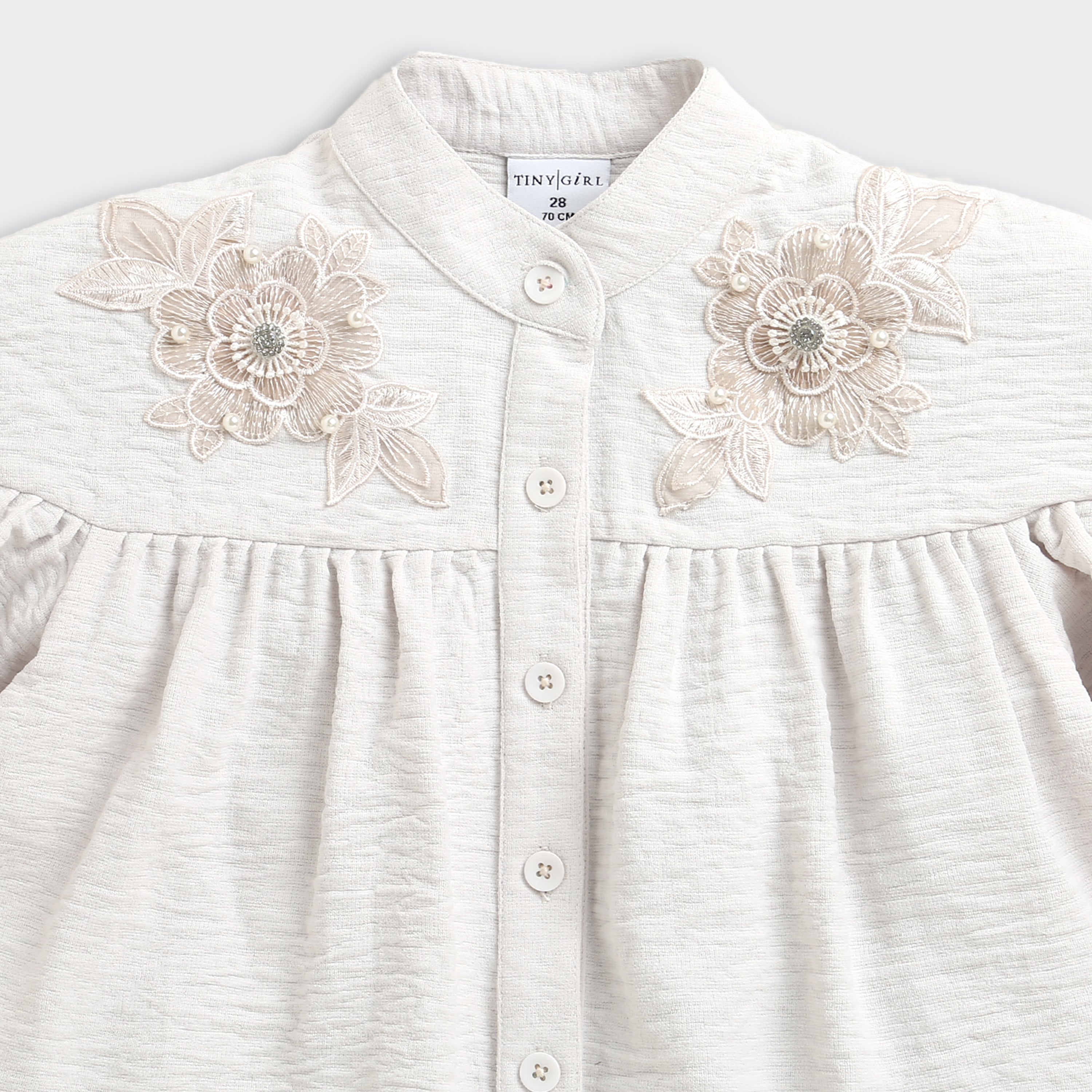 Off-White Embroidered Top TG6521