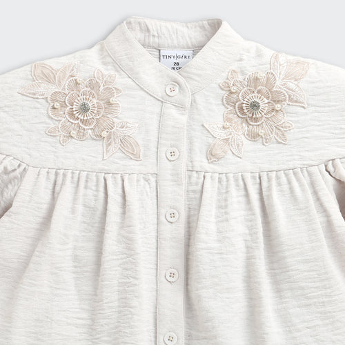 Off-White Embroidered Top TG6521