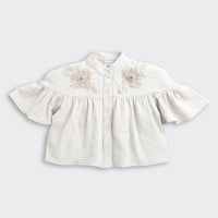 Off-White Embroidered Top TG6521