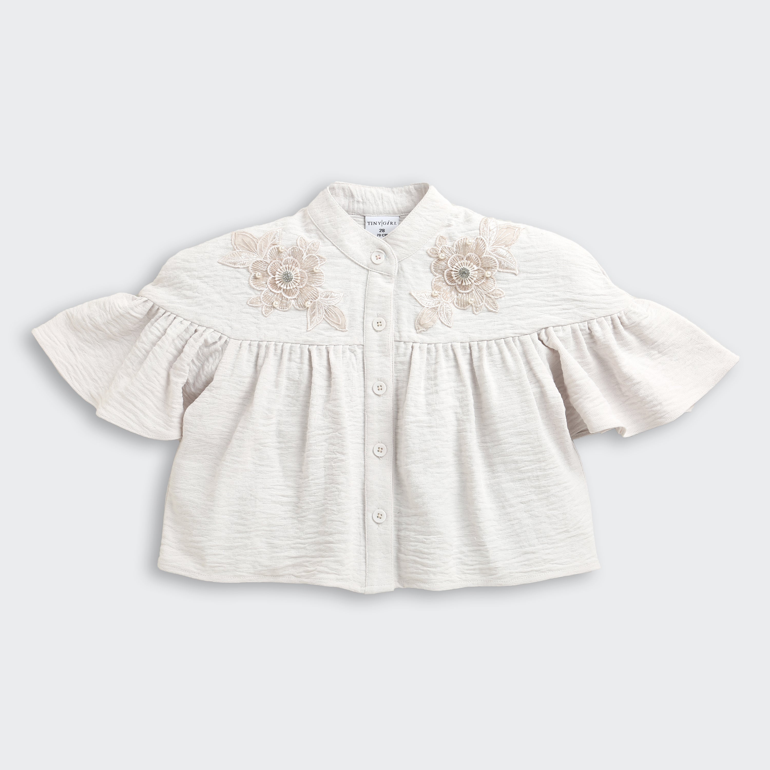 Off-White Embroidered Top TG6521