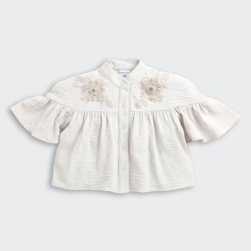 Off-White Embroidered Top TG6521