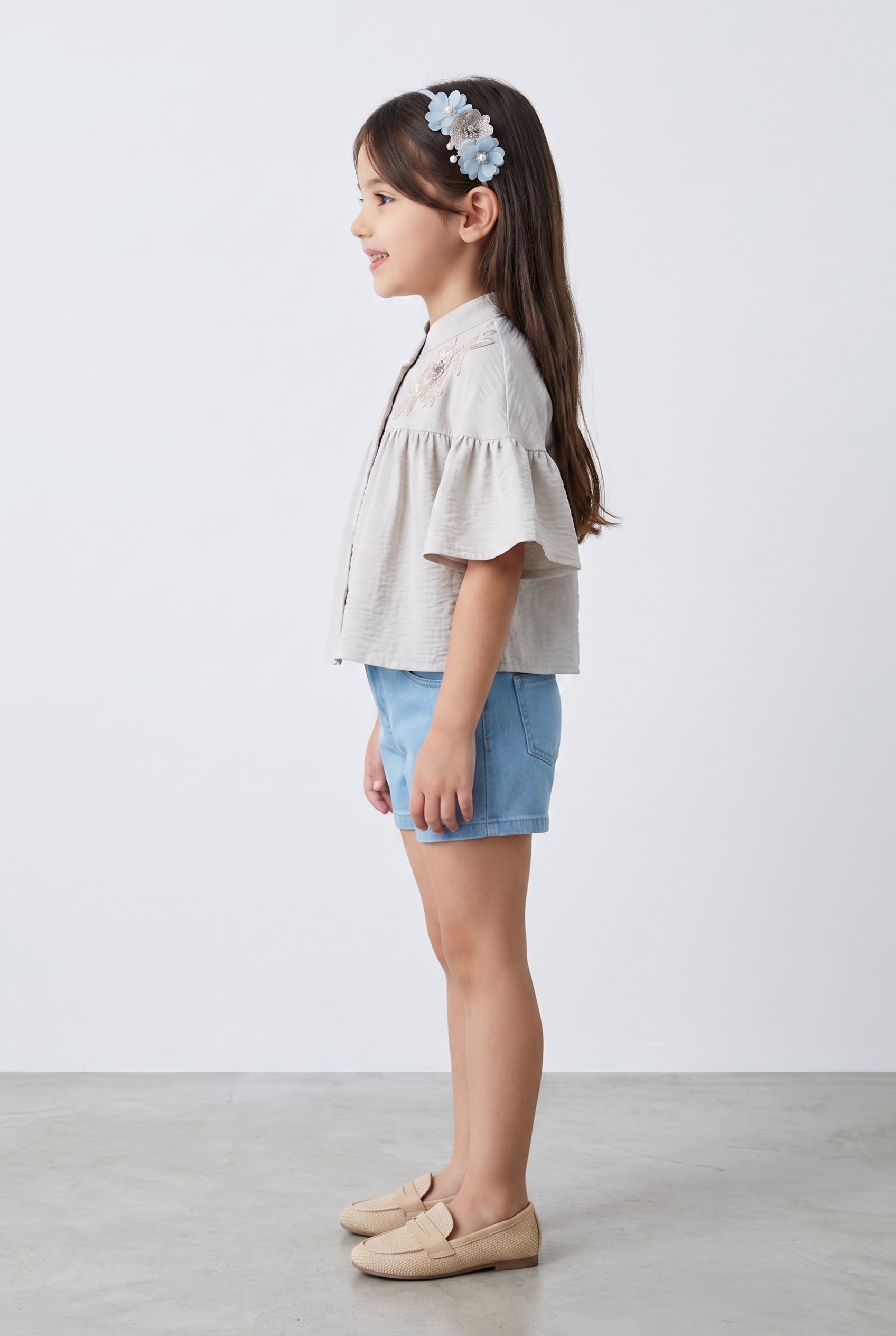 Off-White Embroidered Top TG6521