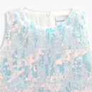 Tiny Girl Off-White Sequin Sleeveless Party Top for Girls