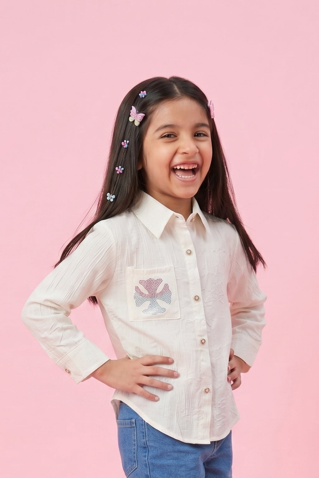 Off-White Embroidered Shirt TG6527