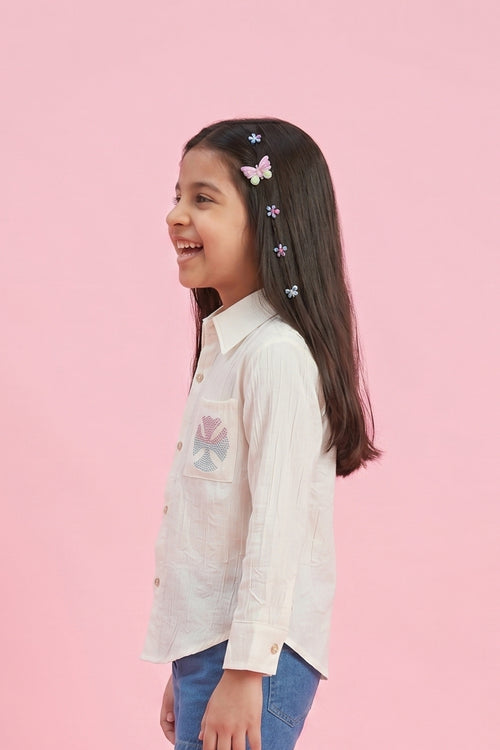 Off-White Embroidered Shirt TG6527
