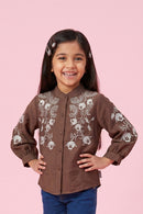Brown Embroidered Top TG6528