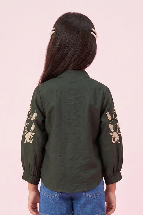 Full Sleeves Rama Bloom Embroidered Shirt TG6528