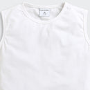 TinyGirl White Organza Floral Bow Top for Girls