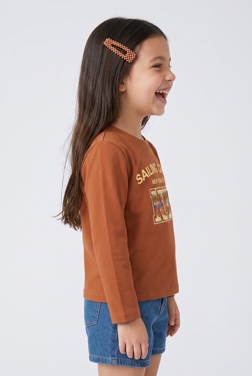 Rust NYC Graphic Full Sleeves T-Shirt TG6698