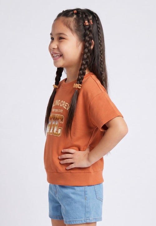 Rust NYC Graphic Half Sleeves T-Shirt TG6698