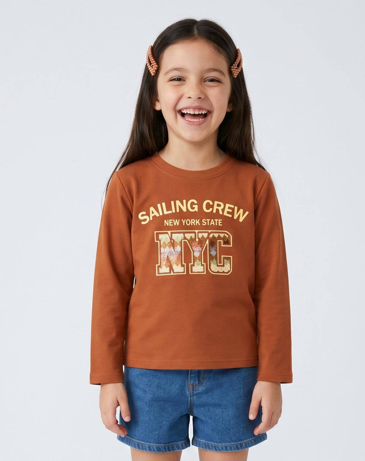 Rust NYC Graphic Full Sleeves T-Shirt TG6698
