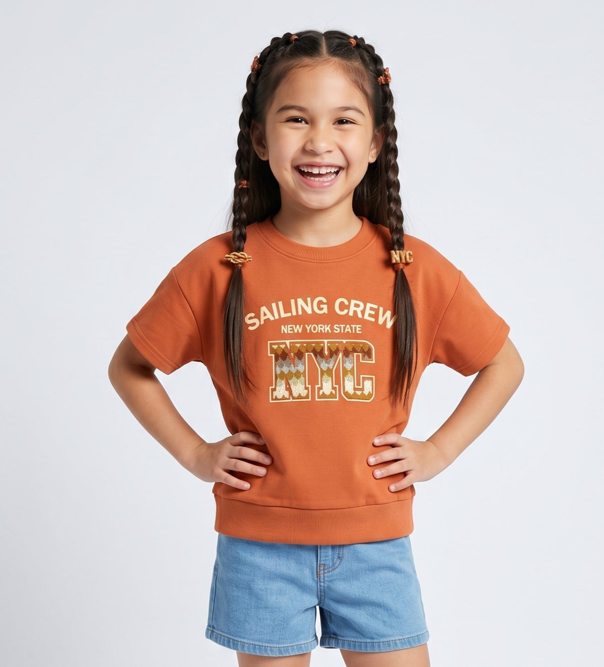 Rust NYC Graphic Half Sleeves T-Shirt TG6698