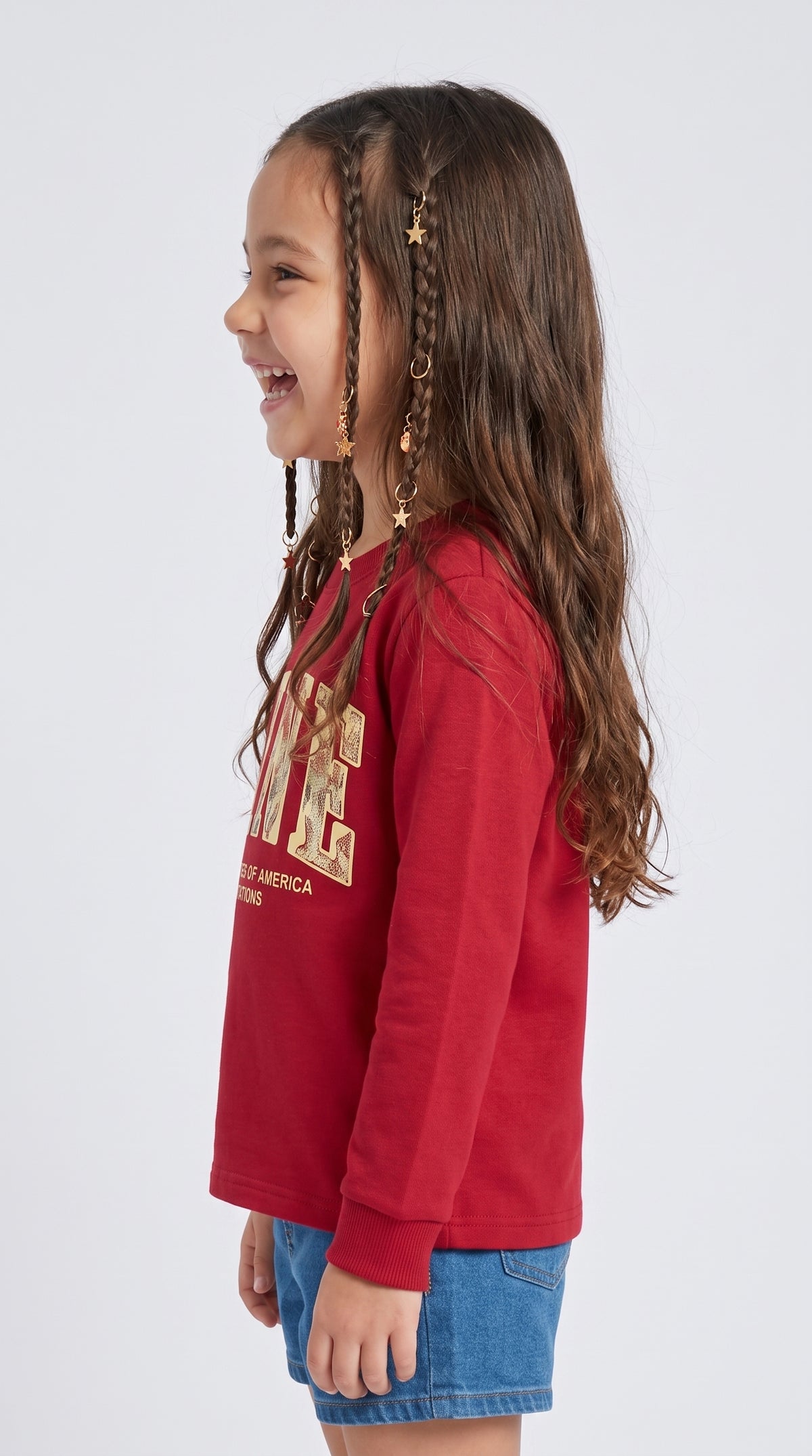 Hot Pink Varsity Graphic Full Sleeves T-Shirt TG6699
