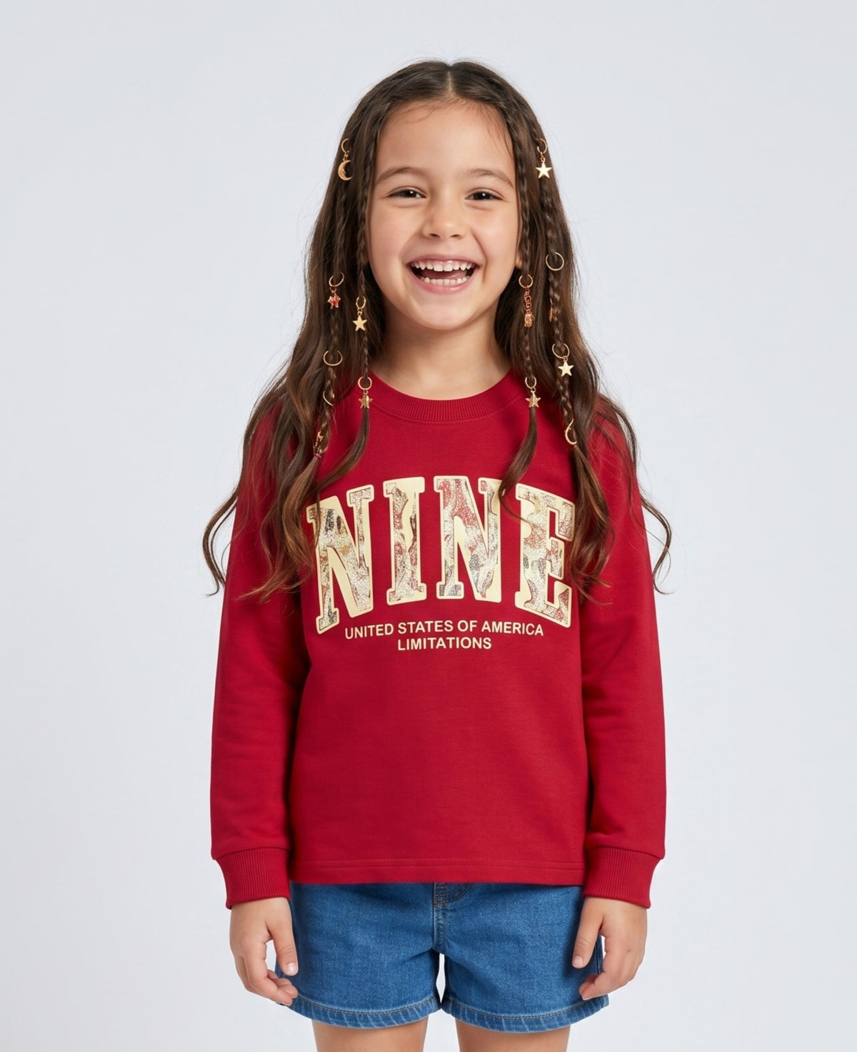 Hot Pink Varsity Graphic Full Sleeves T-Shirt TG6699
